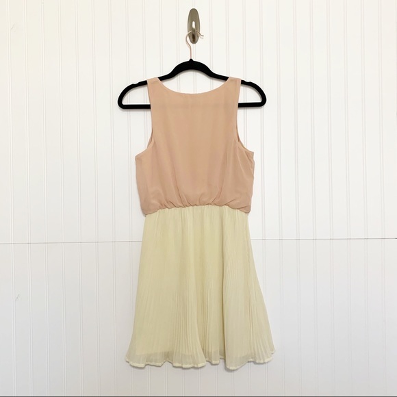 Pins & Needles Blush Chiffon Pleated Mini Dress - Picture 4 of 4
